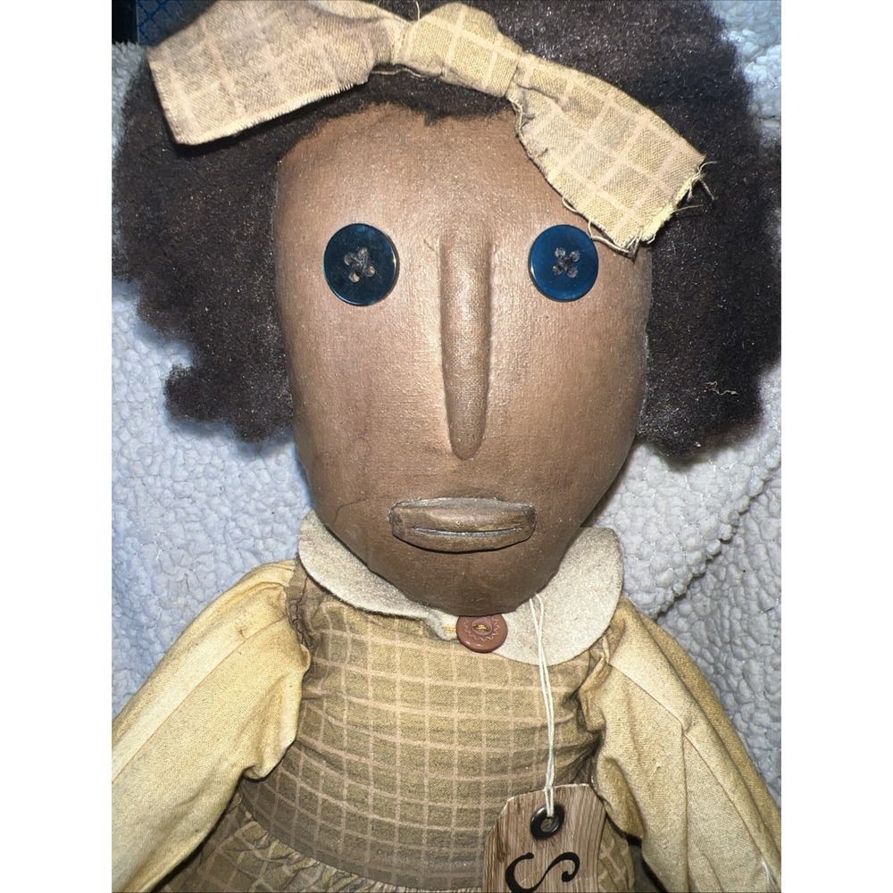 Vintage Cloth Folk Art‎ Doll 22" Tall "Sadie" - Picture 2 of 9